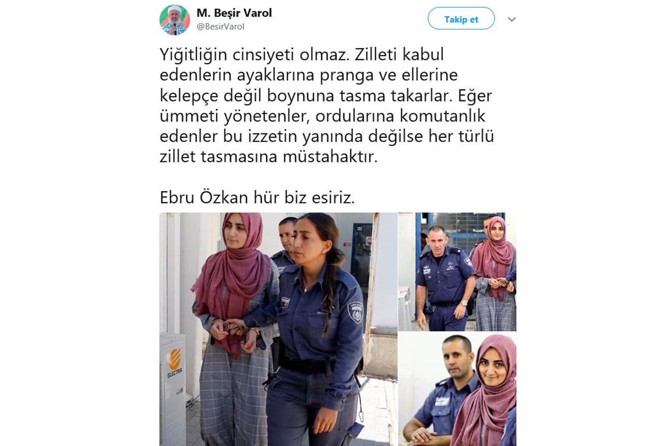 Sosyal medya kullanıcıları #EbruÖzkanaÖzgürlük dedi
